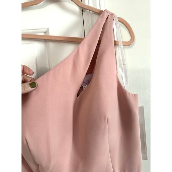 HAYLEY PAIGE OCCASIONS Formal Bridesmaid Dress Gown 52004 Rose Pink - Sz 12 NWT - Picture 3 of 8